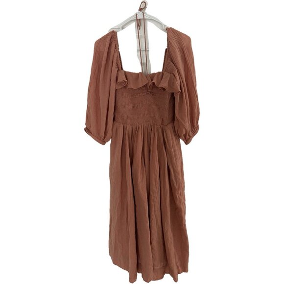 Free People Oasis Midi With Side Split Tuscany Dress Size Small Boho - Picture 2 of 8